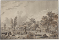 X 021
<br/>
Oktober (uit de serie 'De Maanden')
<br/>
<em>Langendijk, Dirk (1748-1805)</em>